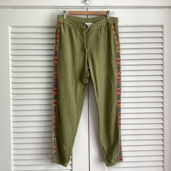Sundance Buena Vista Embroidered Jogger Green Size S - Picture 2 of 15